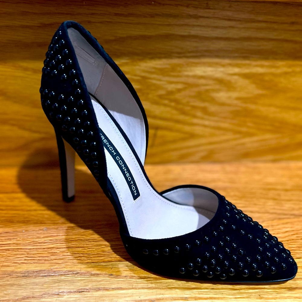 French Connection Studded Heel. Perfect to transition from work to a happy hour!